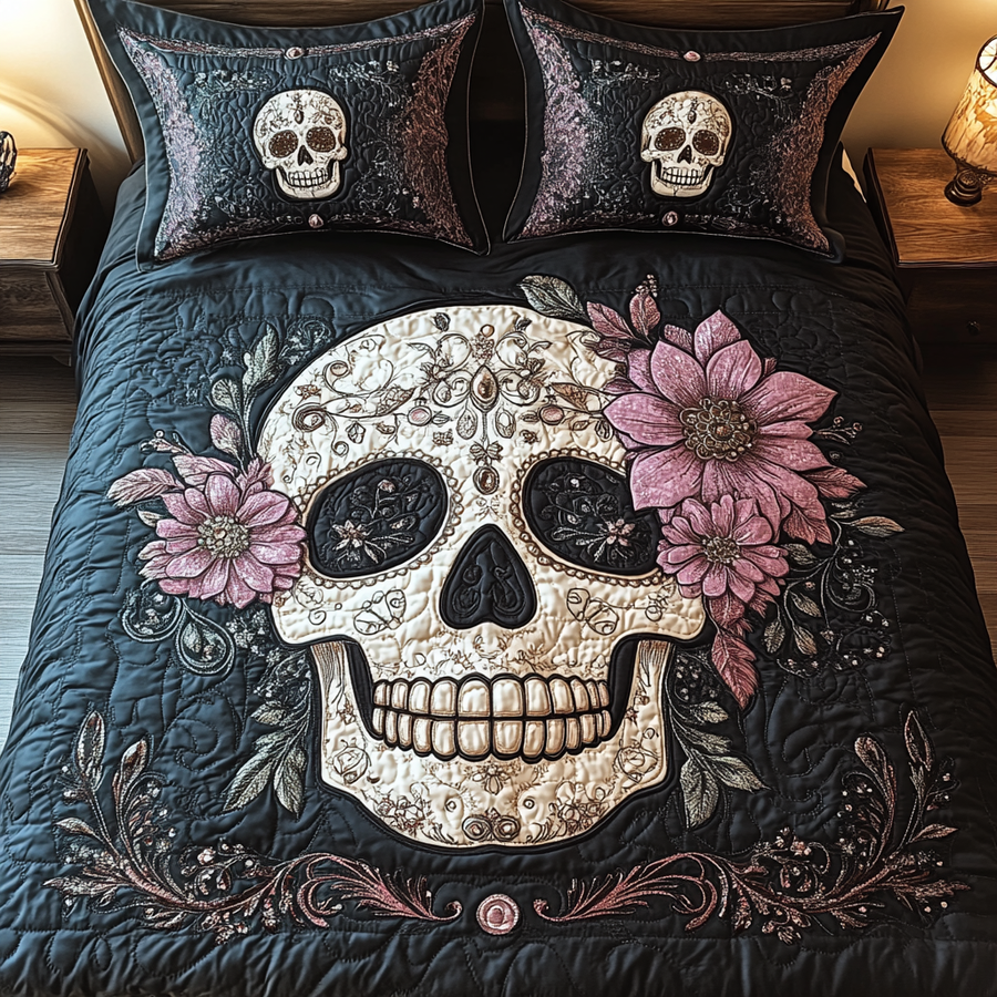 Sengesæt i 3 dele – Artistic Skull