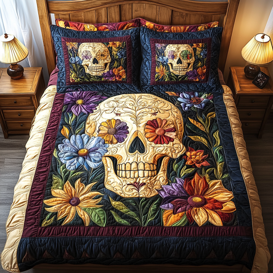 Sengesæt i 3 dele – Artistic Skull