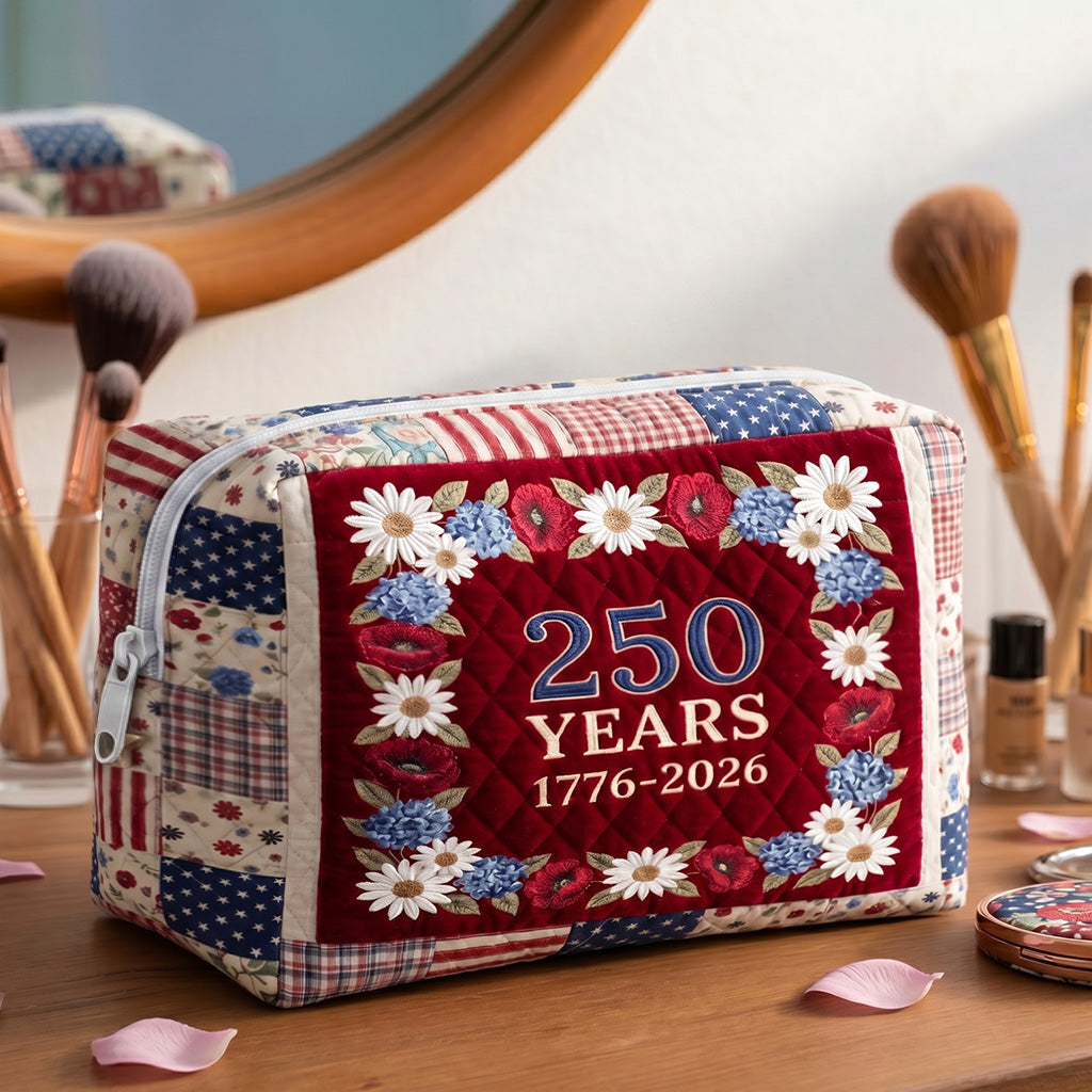 Quiltet makeuptaske – Freedom Patch Quilted