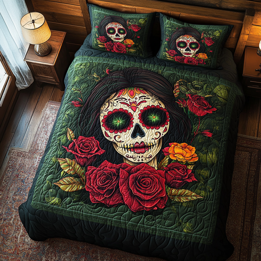 Sengesæt i 3 dele – Artistic Skull