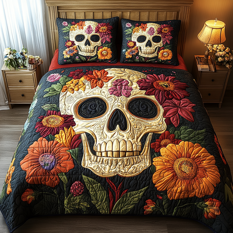 Sengesæt i 3 dele – Artistic Skull