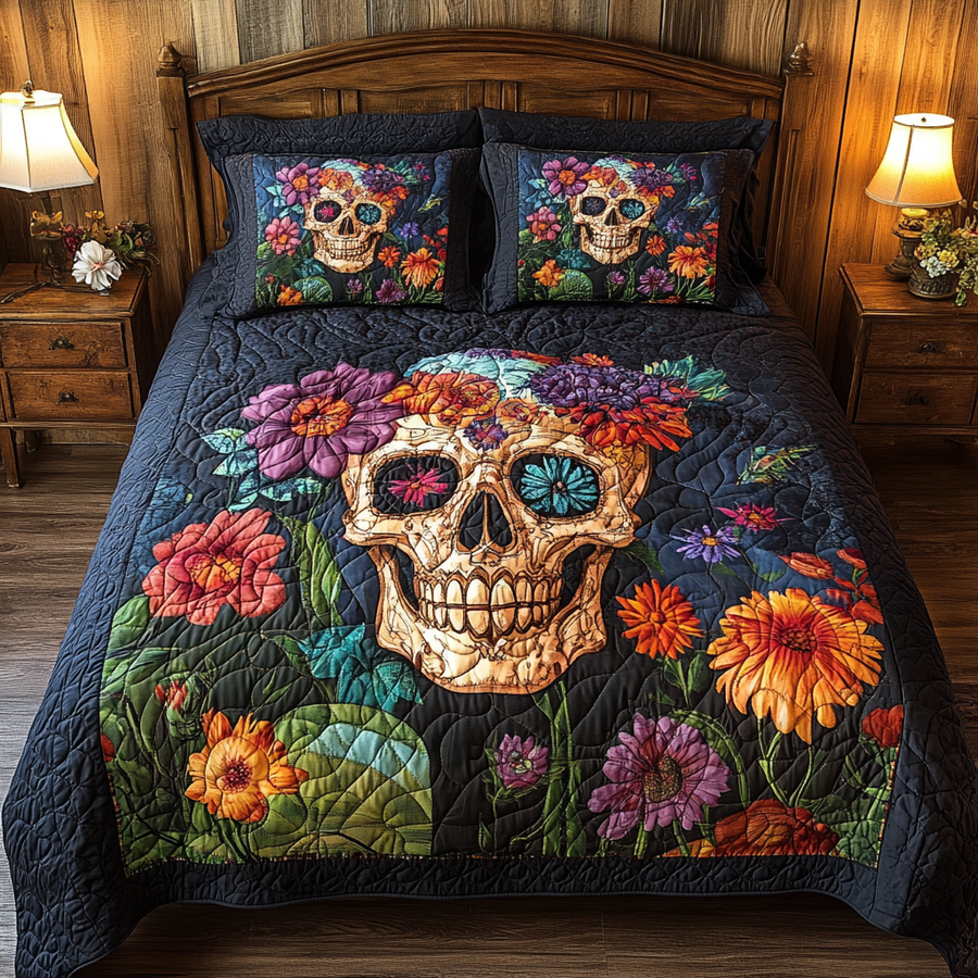 Sengesæt i 3 dele – Artistic Skull