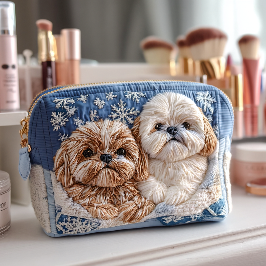 Quiltet makeuptaske – Cozy Cloud Quilted