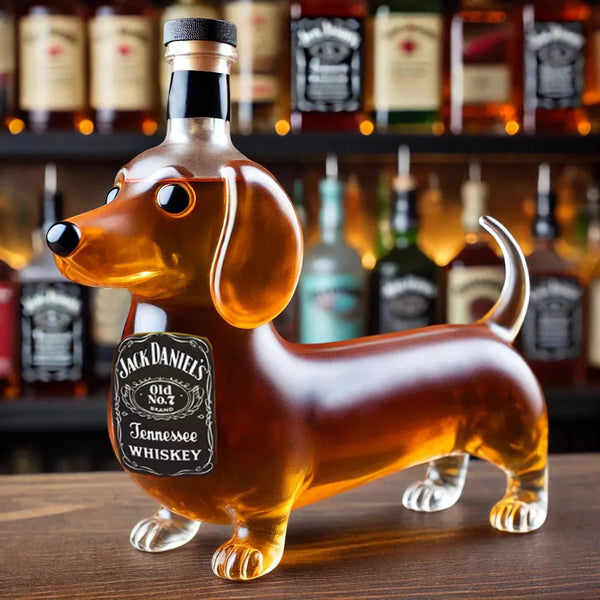 Whiskykaraffel formet som gravhund