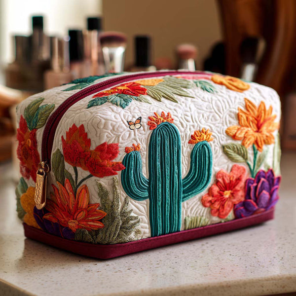 Quiltet makeuptaske – Arizona Bloom Quilted