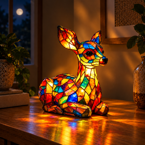 Sandy-lampe med hjortemotiv