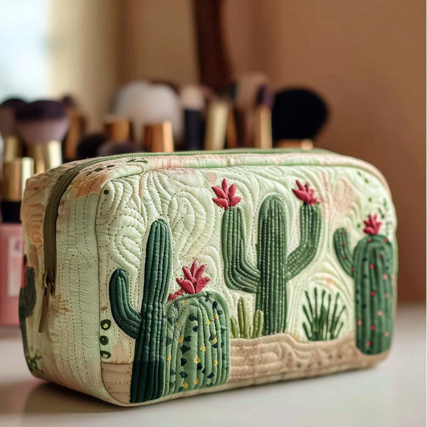 Quiltet makeuptaske – Desert Green Quilted