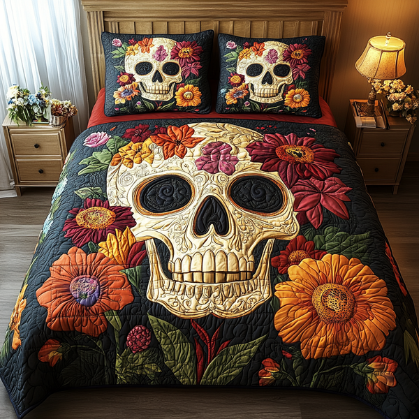 Sengesæt i 3 dele – Artistic Skull