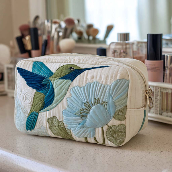 Quiltet makeuptaske – Glittering Wings Quilted