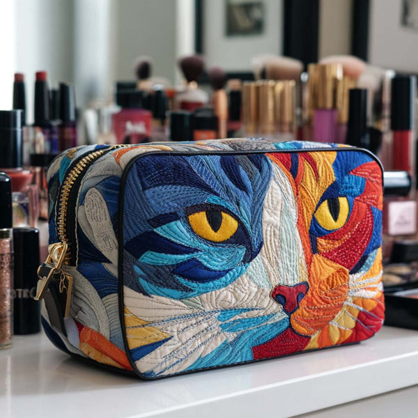 Quiltet makeuptaske – Golden Eyes Quilted