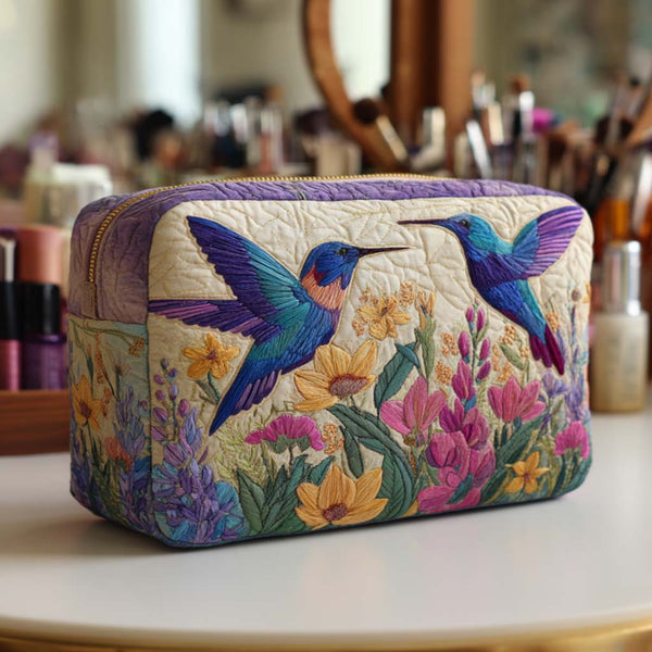 Quiltet makeuptaske – Heartbeat Flutter Quilted