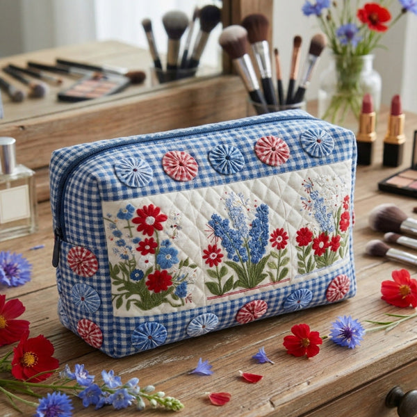 Quiltet makeuptaske – Heartland Harmony Quilted
