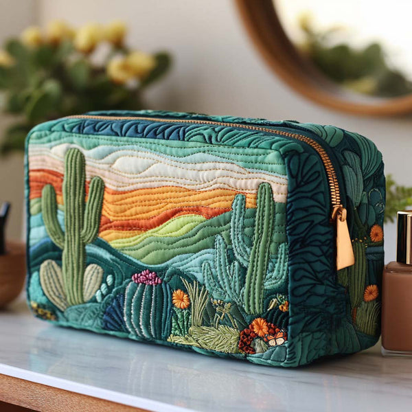 Quiltet makeuptaske – Hot Sands Quilted