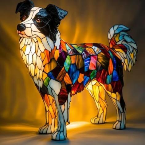 Border collie-lampe