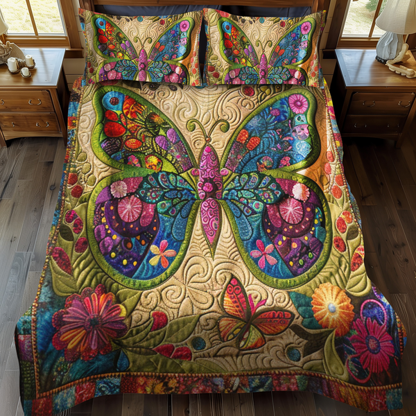 Sengesæt i 3 dele – Mandala Butterflies