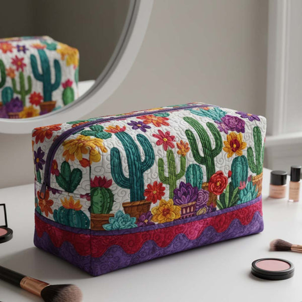 Quiltet makeuptaske – Spiky Delight Quilted