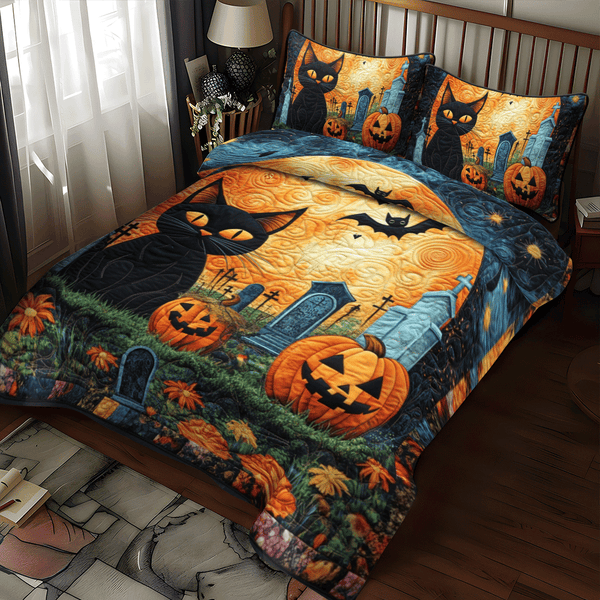 Sengesæt i 3 dele – Spooky Halloween Cat