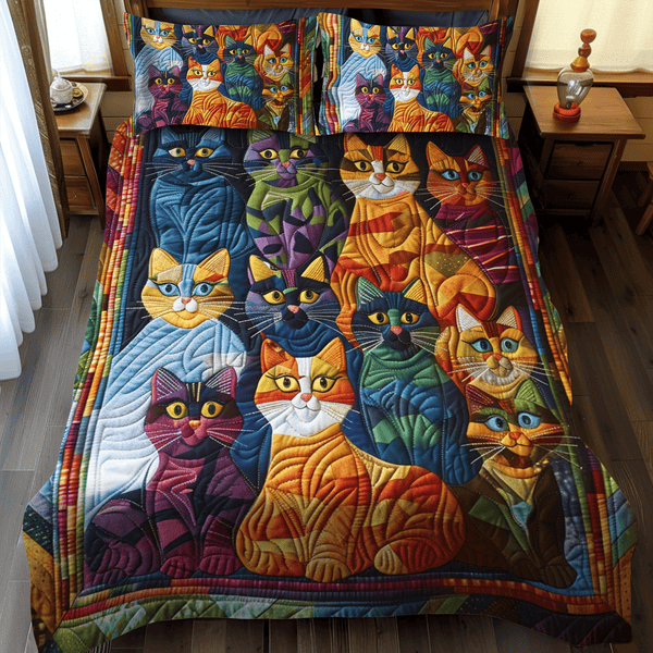 Sengesæt i 3 dele – Whimsical Cat